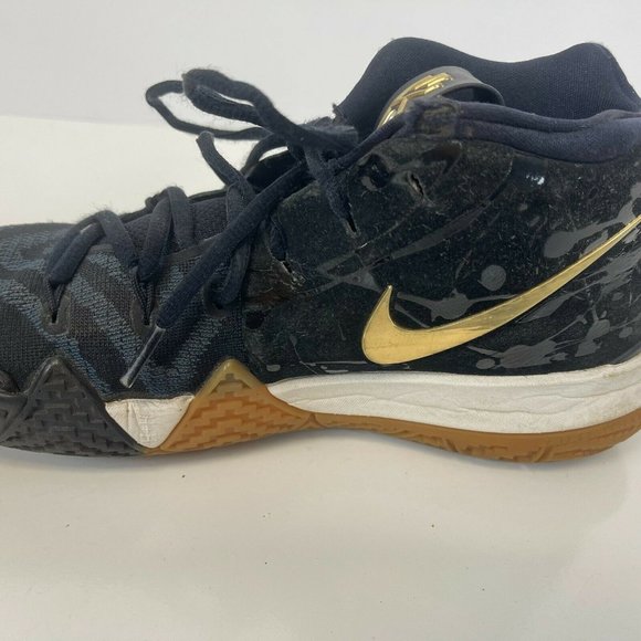 Nike Kyrie 4 Basketball Shoes Pitch Blue Metallic Gold Mens Size 8 - Picture 7 of 7